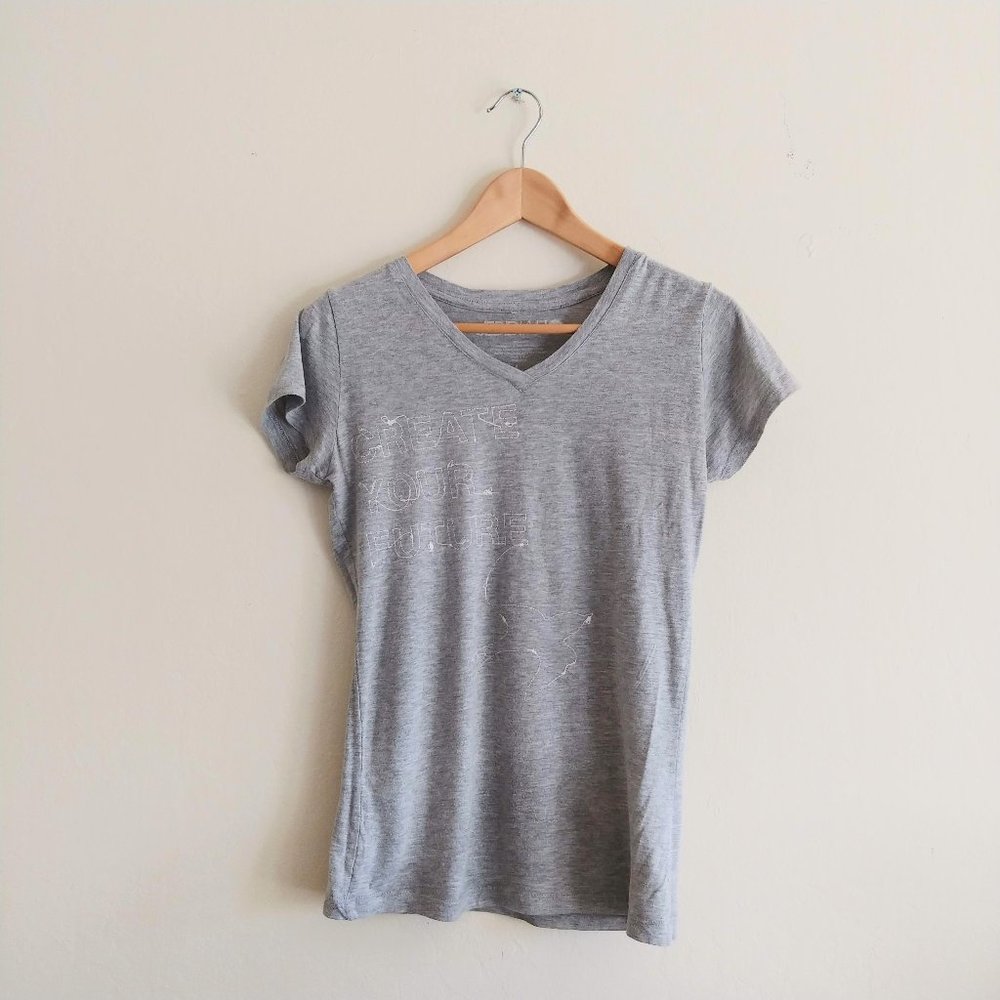 JEDIDIAH Graphic Tee "Create Your Future" in Grey